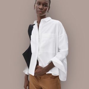 Everlane The Boxy Oxford in White Medium